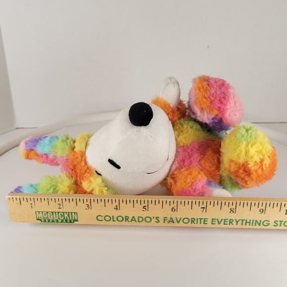 Peanuts Snoopy Plush 9" Bunny Ears Rainbow Suit Easter Stuffed Toy Hallmark 2018 - Picture 6 of 15